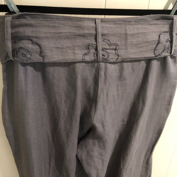Saopaulo Bell Bottom Linen Pants Size 10 - Picture 3 of 8
